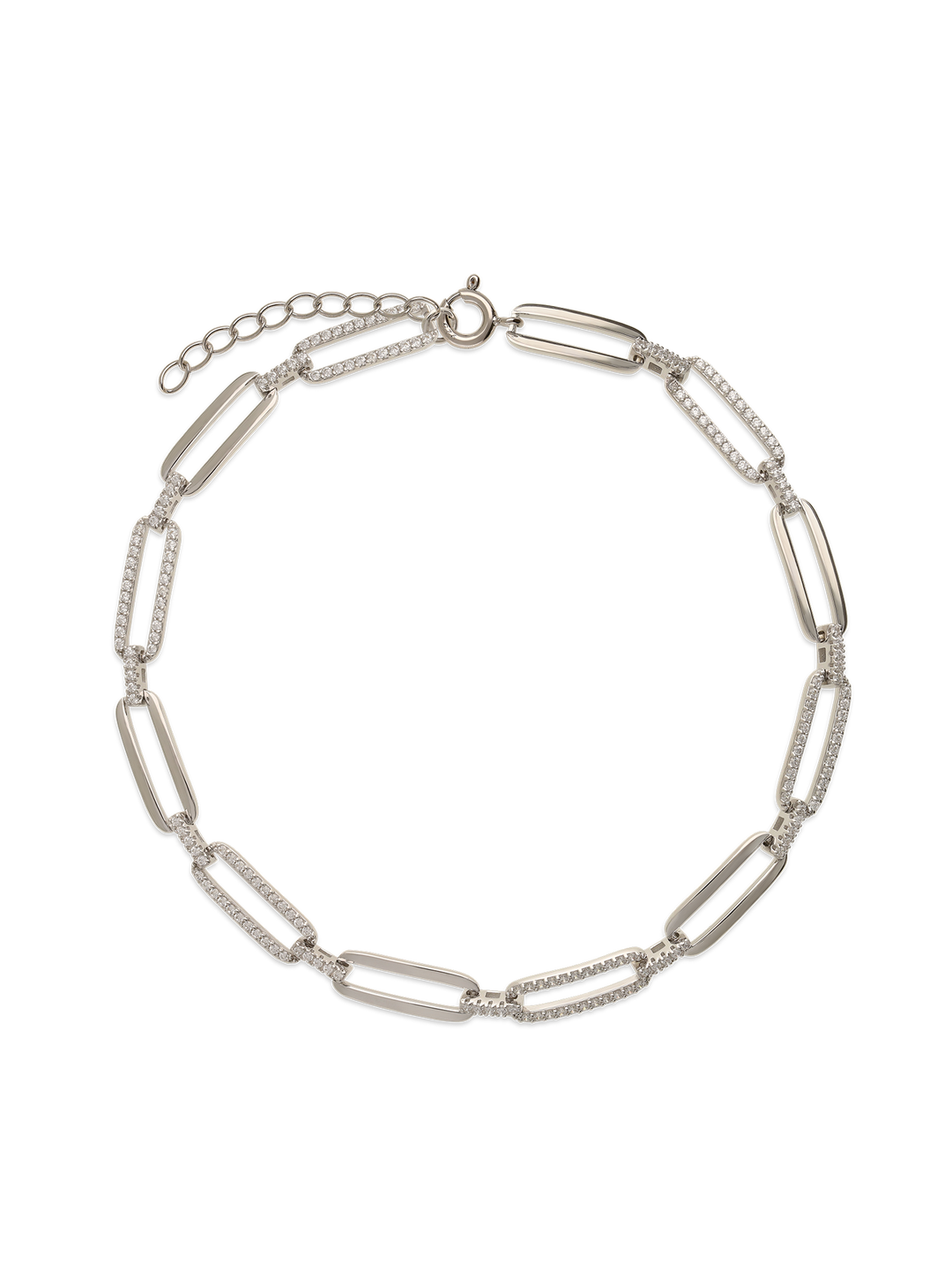 Pulseira em prata 925 com zircónia