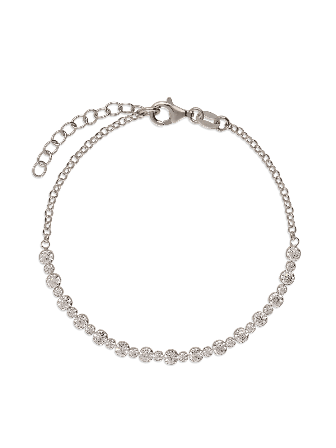 Pulseira em prata 925 com zircónia