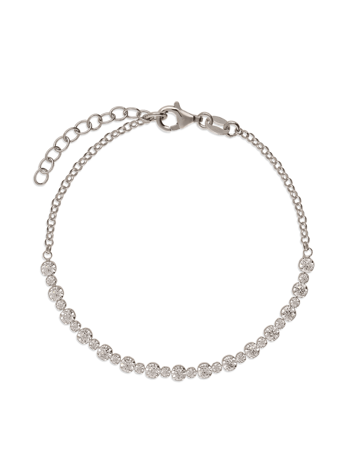 Pulseira em prata 925 com zircónia