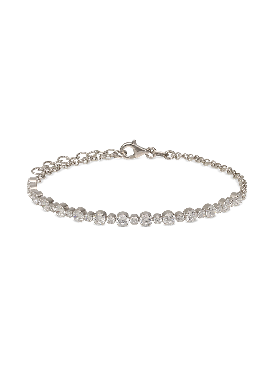 Pulseira em prata 925 com zircónia