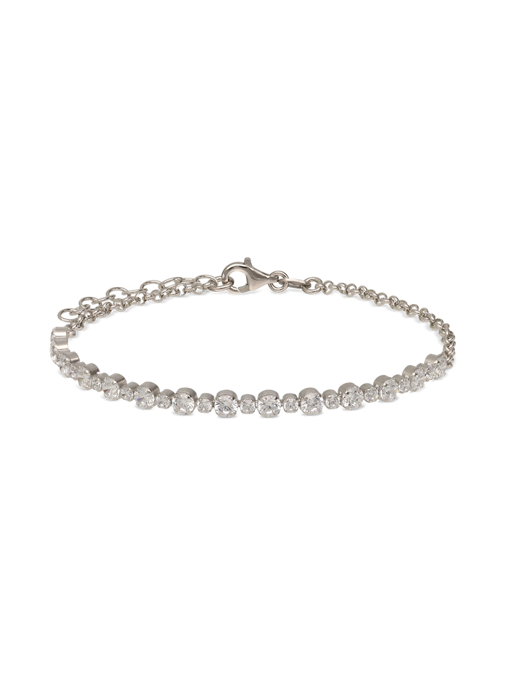 Pulseira em prata 925 com zircónia