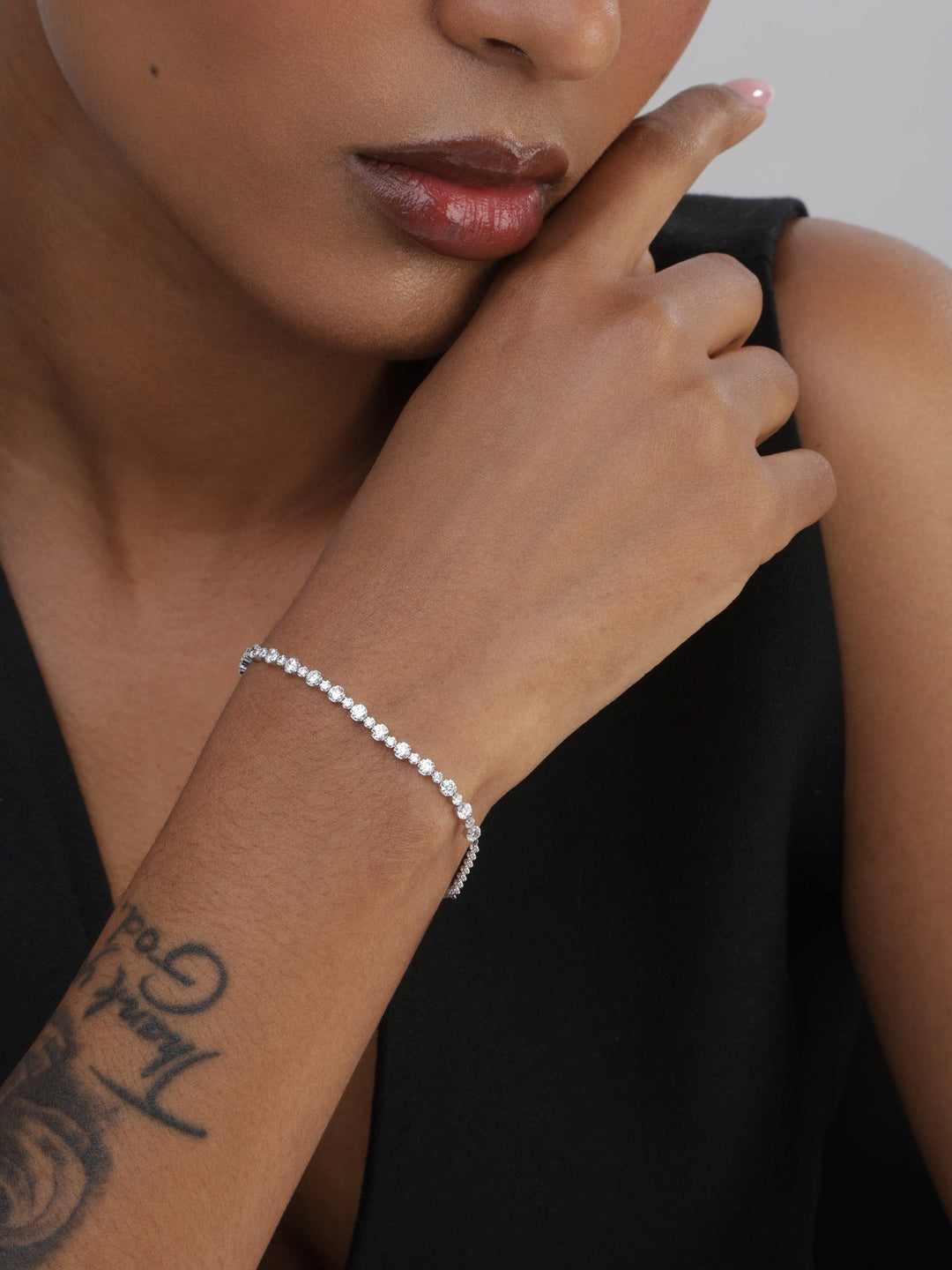 Pulseira em prata 925 com zircónia