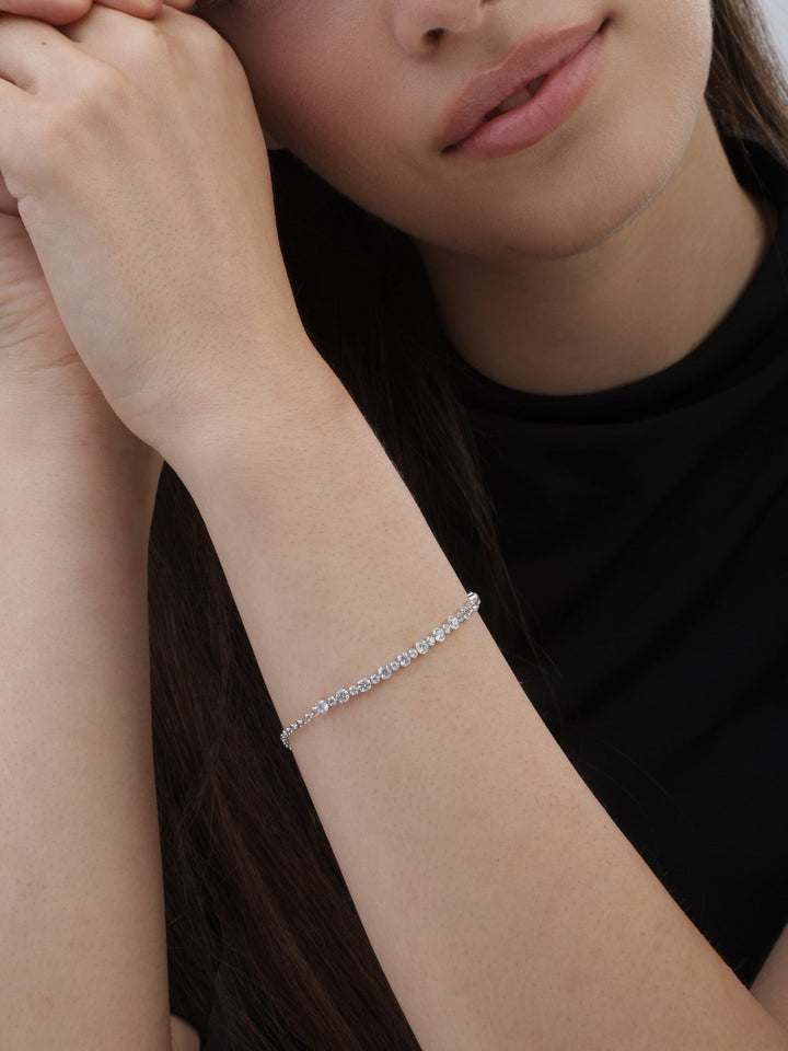 Pulseira em prata 925 com zircónia