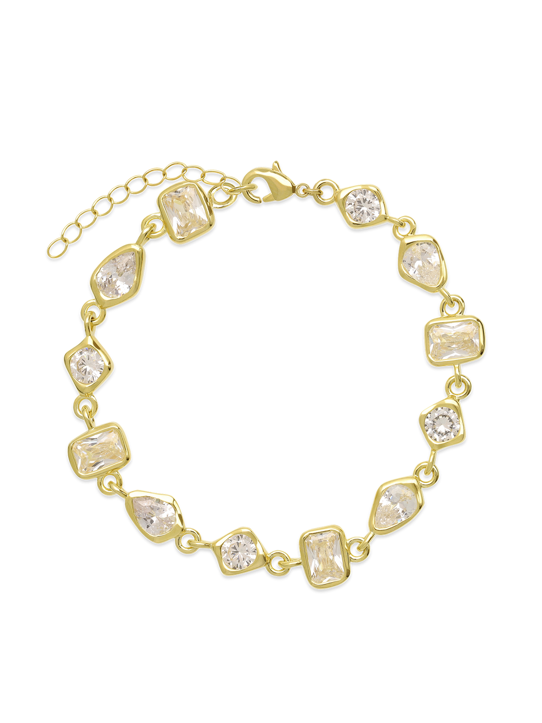 Pulseira Temática, Banhado a Ouro, Zircónia de cultivo