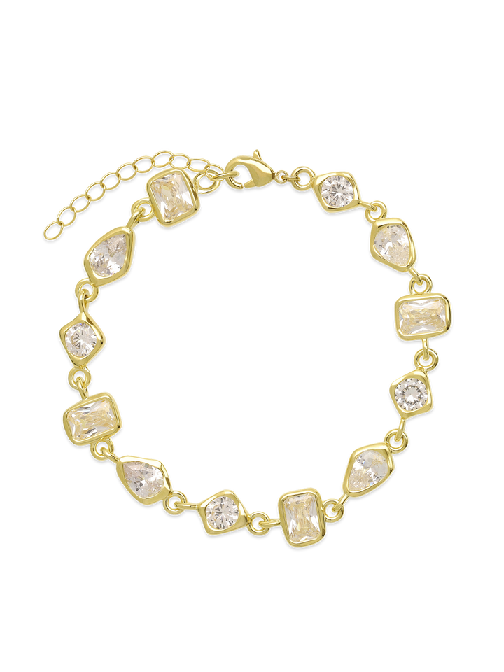Pulseira Temática, Banhado a Ouro, Zircónia de cultivo