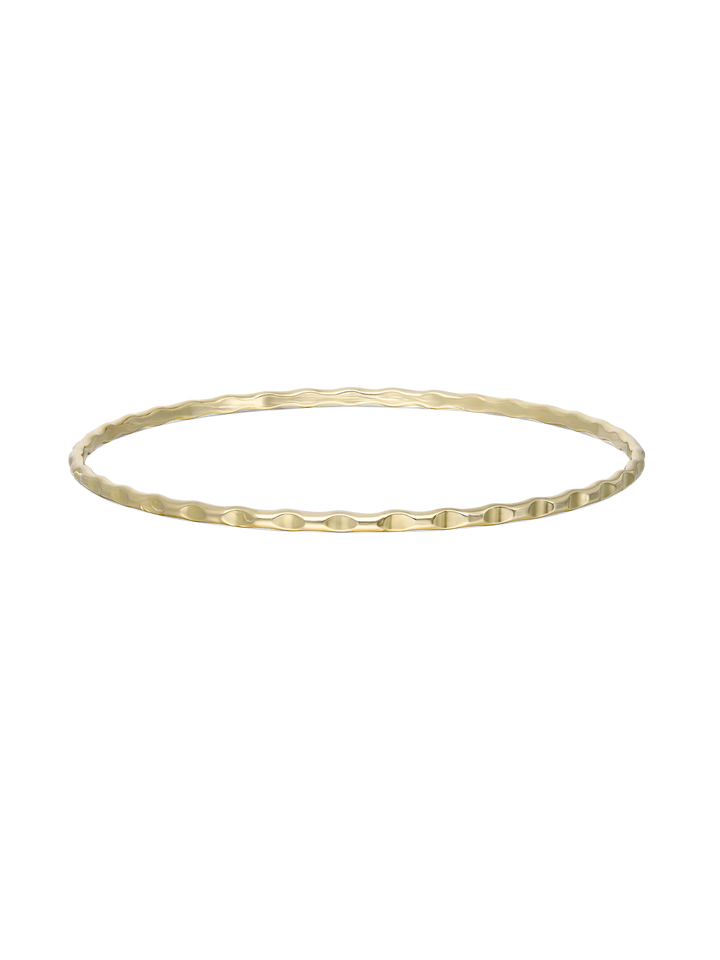 Pulseira rígida banhada a ouro