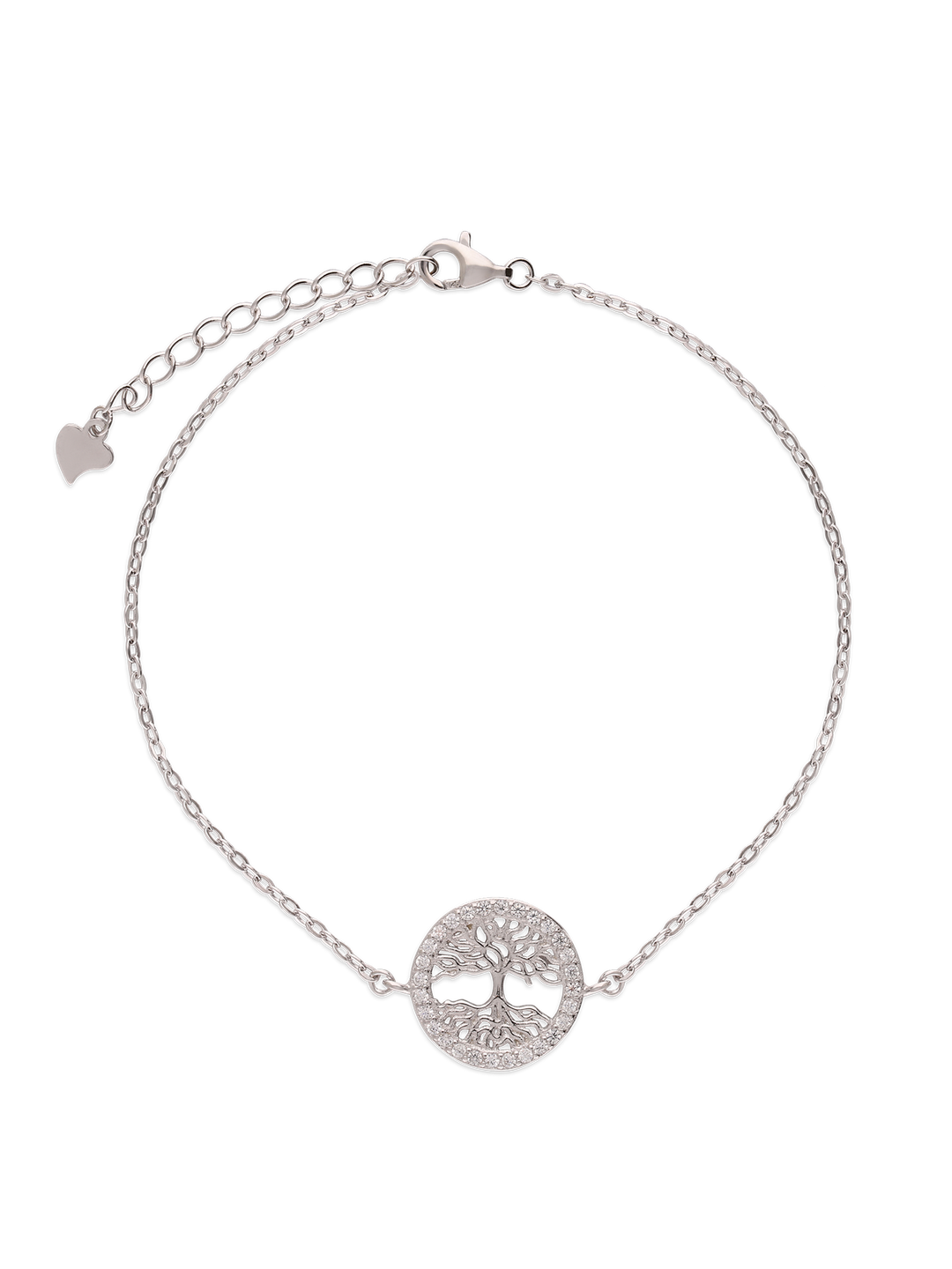 Pulseira árvore em prata 925 com zircónia