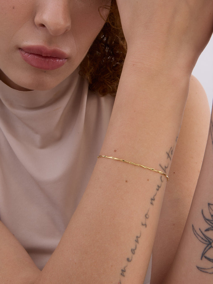 Pulseira banhada a ouro