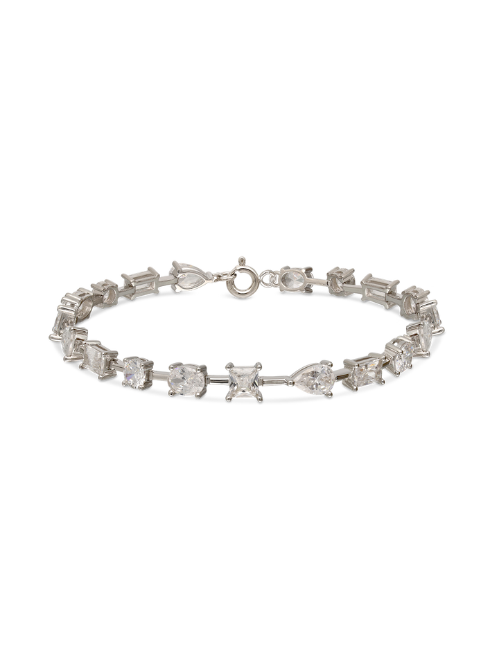 Pulseira delicada em prata 925 com zircónias