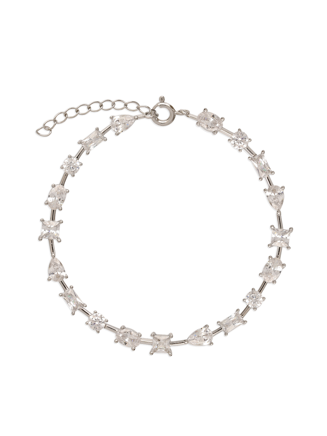 Pulseira delicada em prata 925 com zircónias