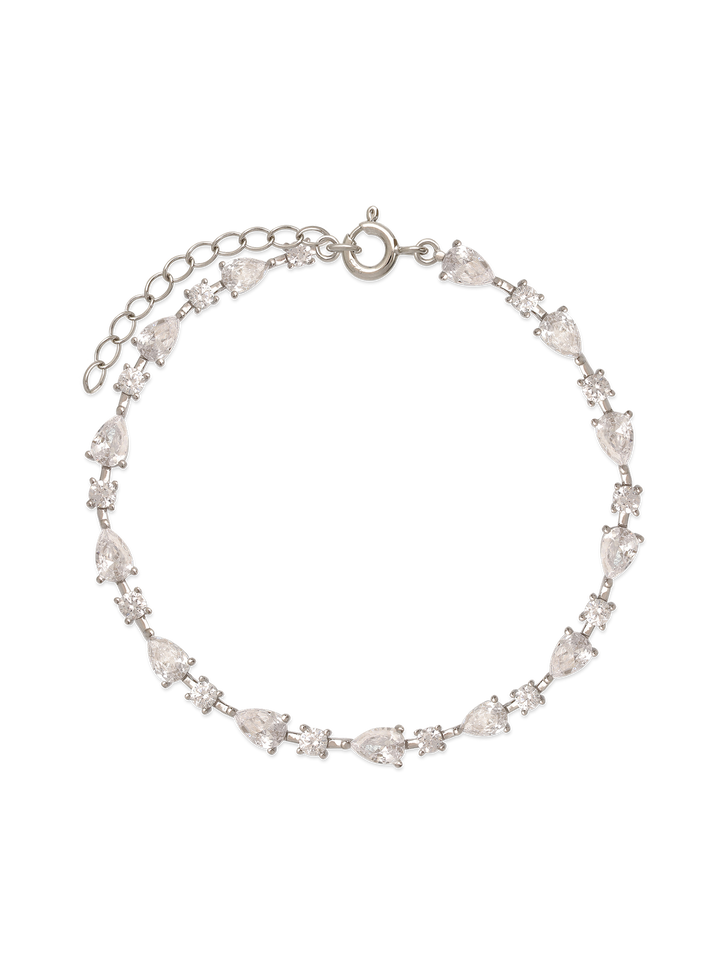 Pulseira em prata 925 com zircónia