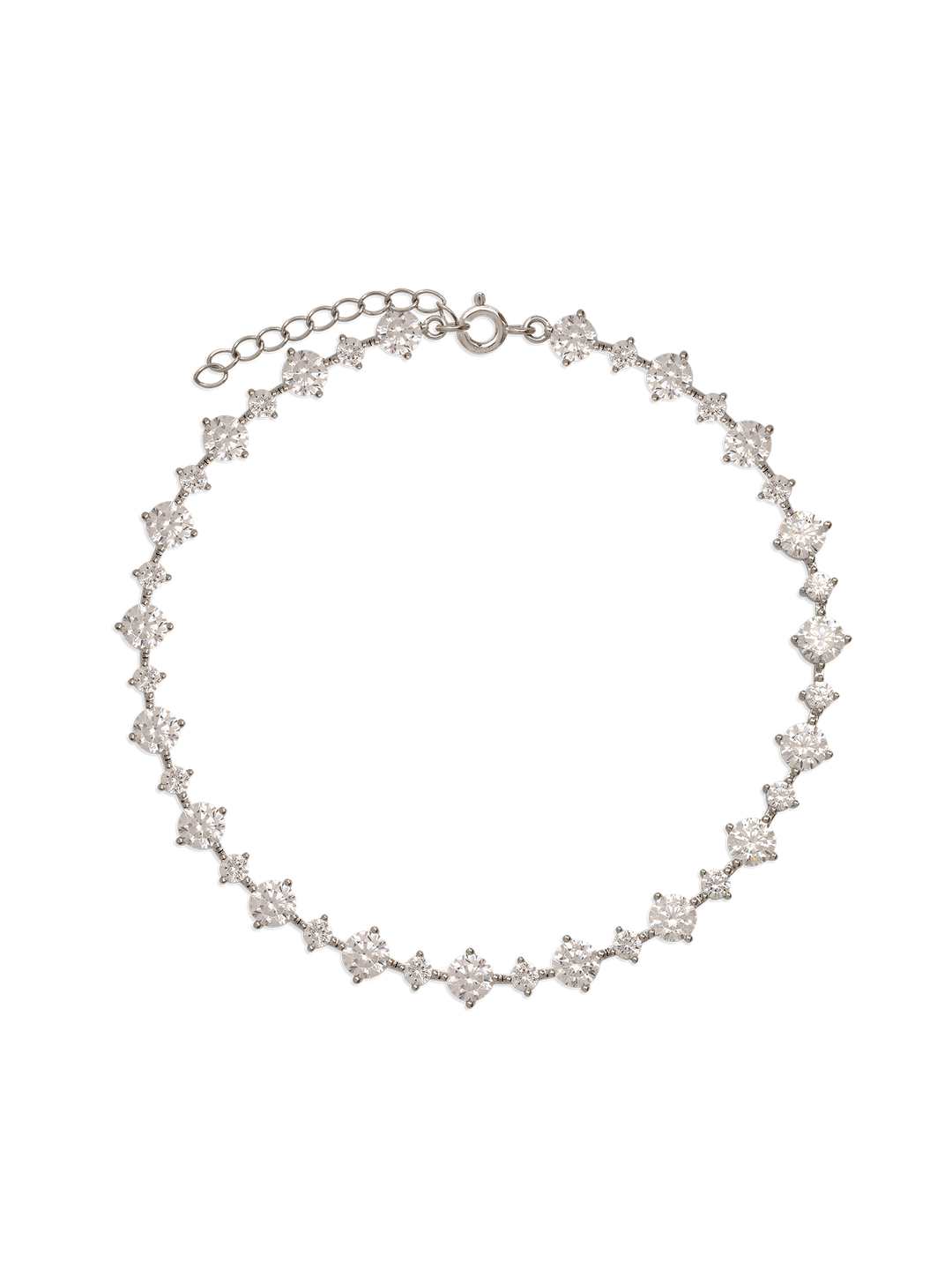 Pulseira em prata 925 com zircónia