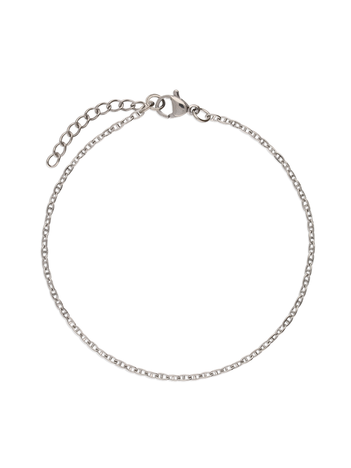 Pulseira para tornozelo em aço inoxidável