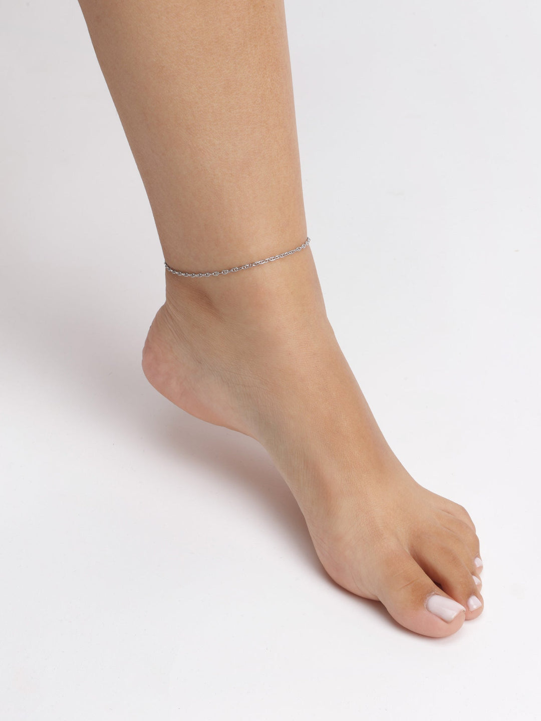 Pulseira para tornozelo em aço inoxidável