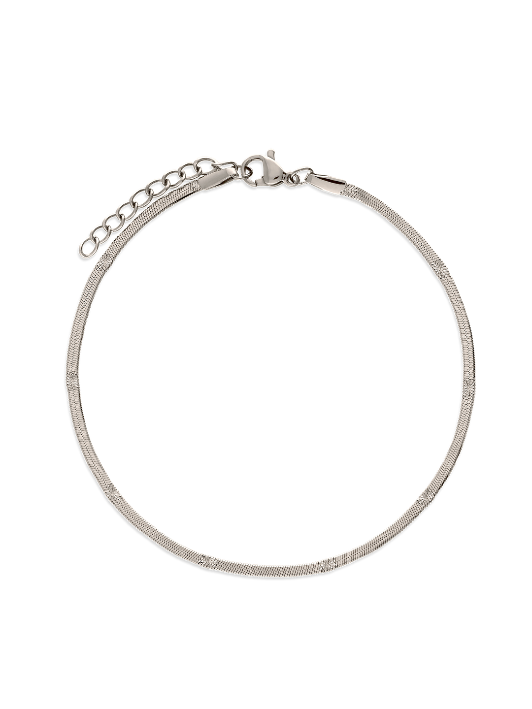 Pulseira para tornozelo em aço inoxidável