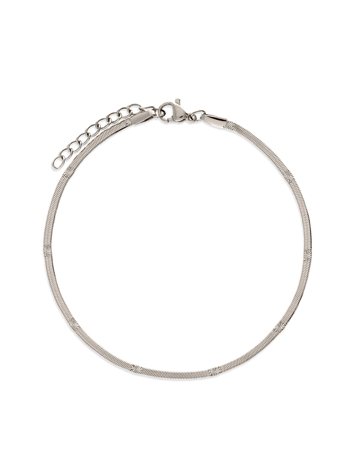 Pulseira para tornozelo em aço inoxidável