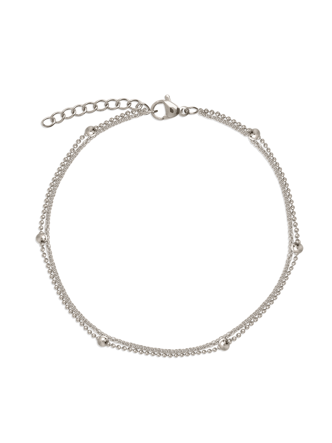 Pulseira dupla em aço inoxidável