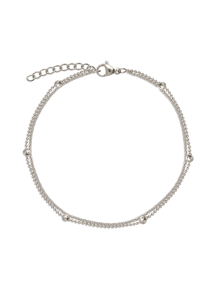 Pulseira dupla em aço inoxidável