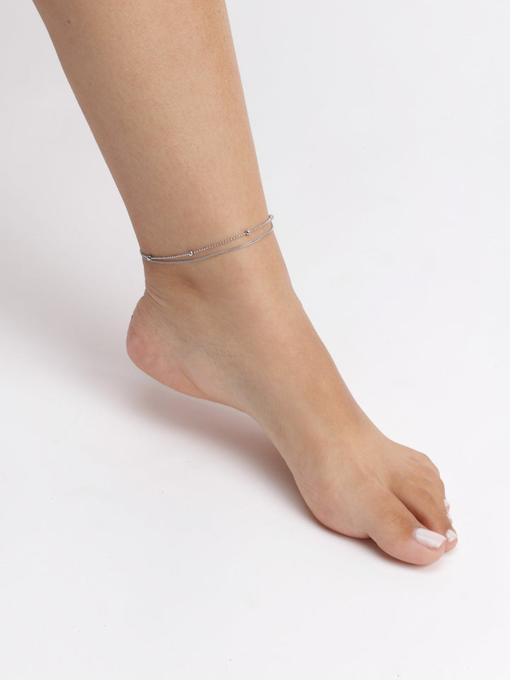 Pulseira dupla em aço inoxidável
