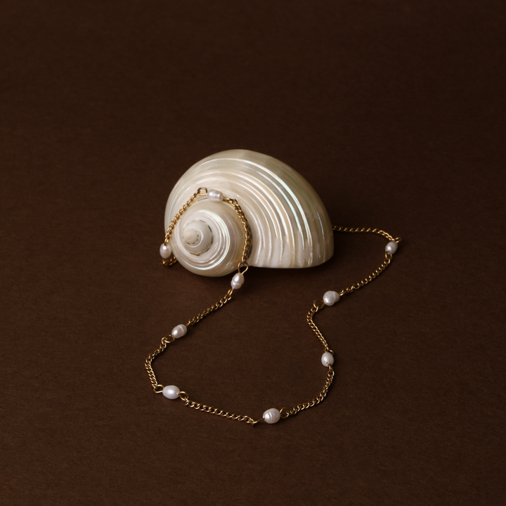 Dainty Gold Pearl Choker