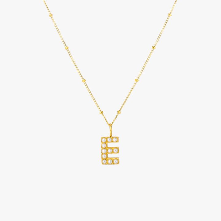 Pearl Initial Necklace