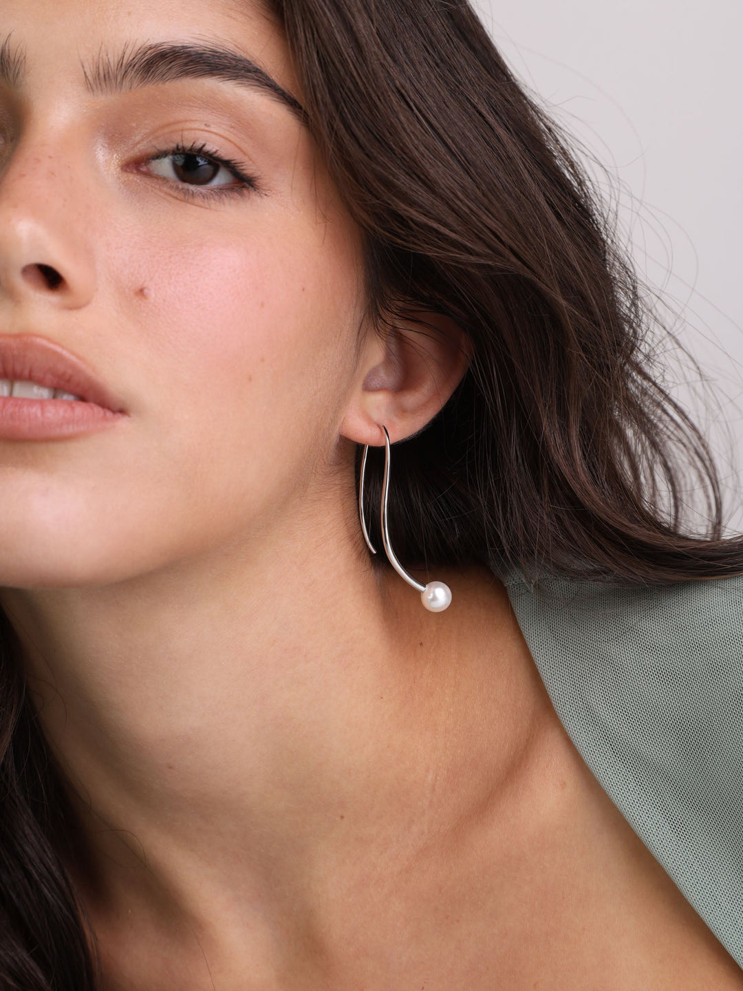 Pendentes em prata 925 com swarovski branco