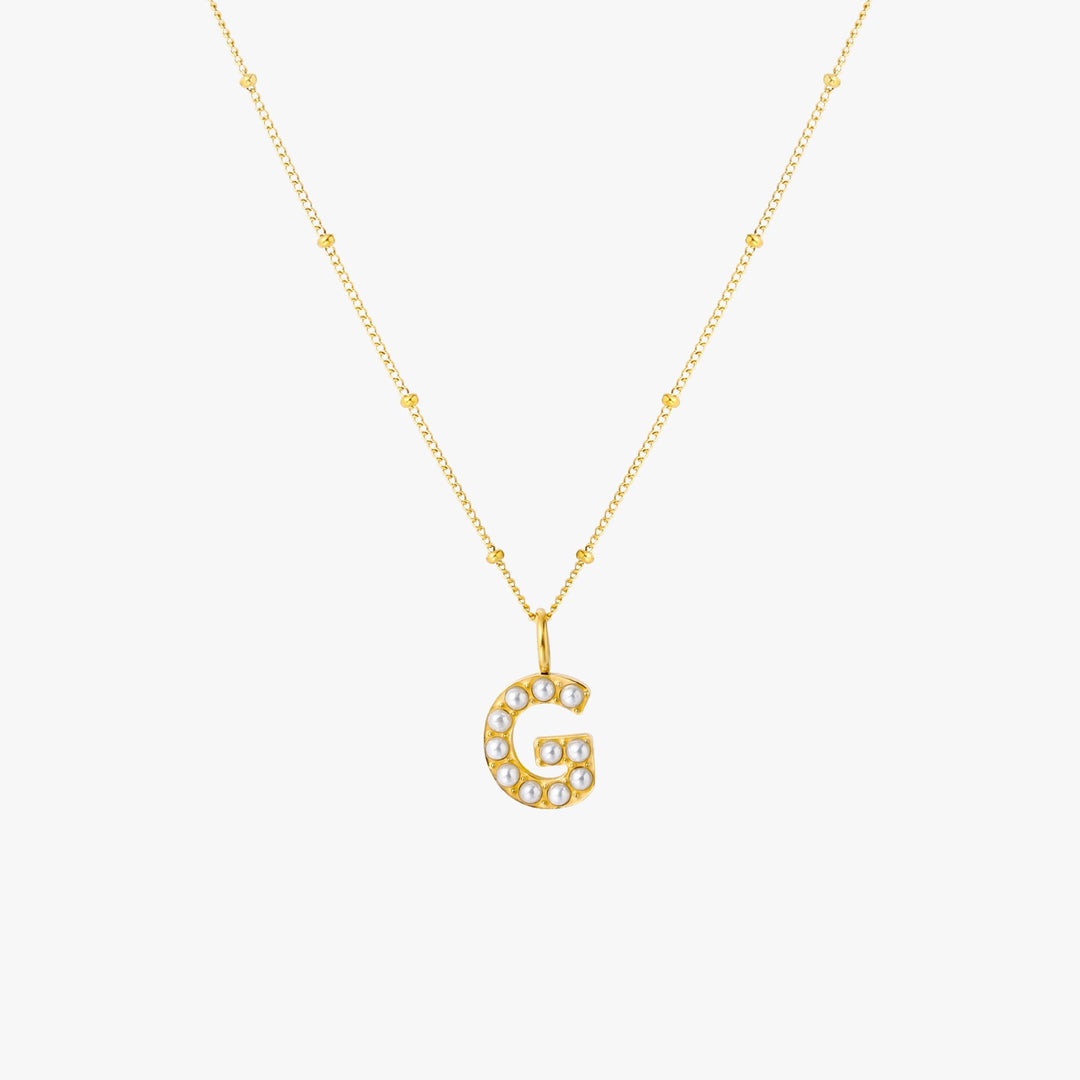 Pearl Initial Necklace