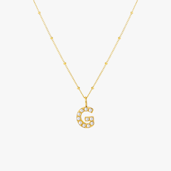 Pearl Initial Necklace