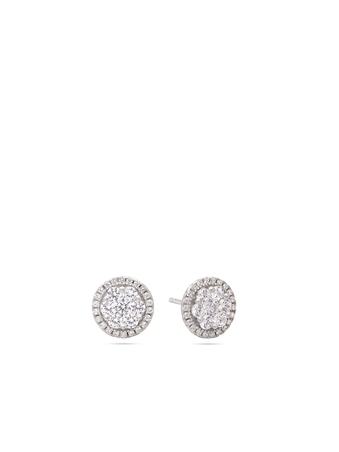 Brincos em prata 925 com zircónia