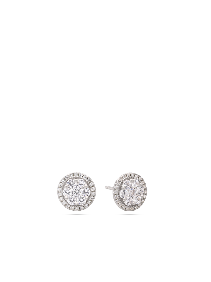 Brincos em prata 925 com zircónia