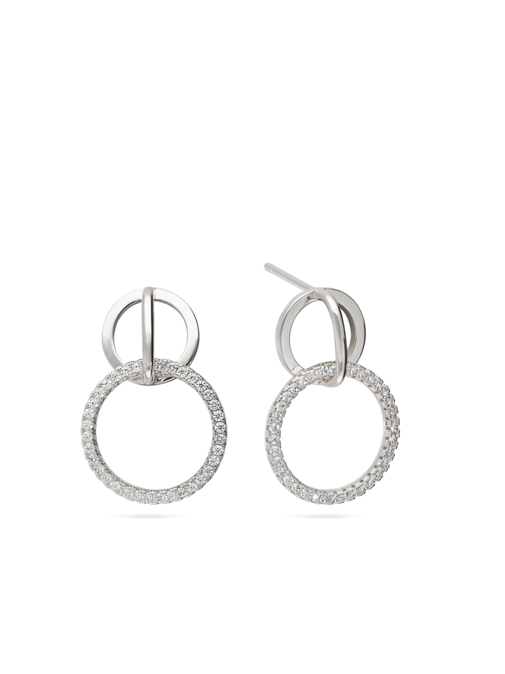 Pendentes em prata 925 com zircónias