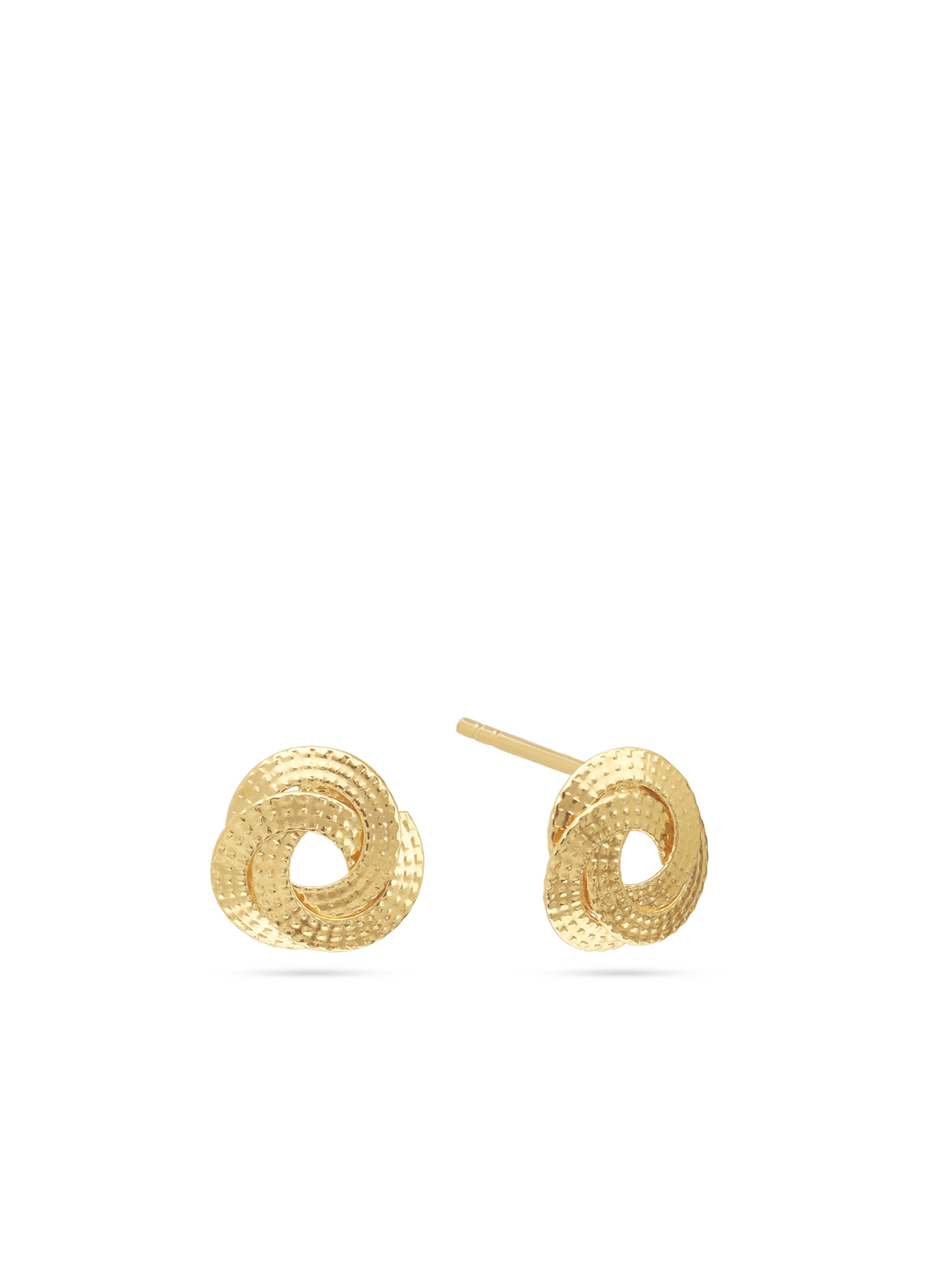 Brincos de placa nó em ouro de 9K
