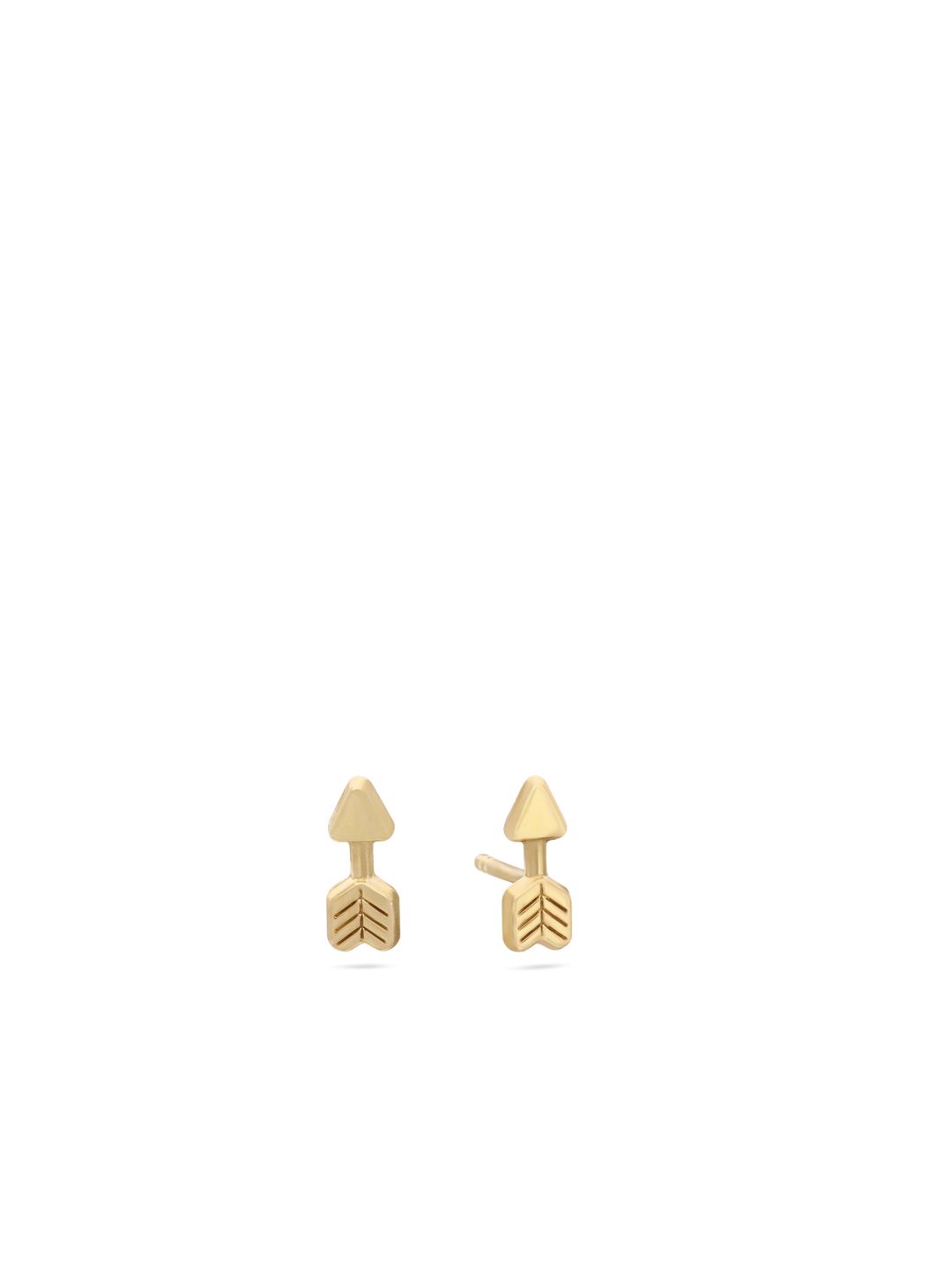 Brincos de placa seta em ouro 9K
