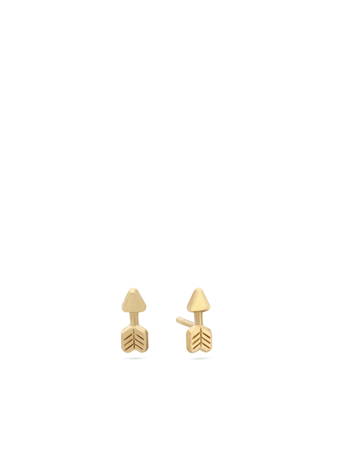 Brincos de placa seta em ouro 9K