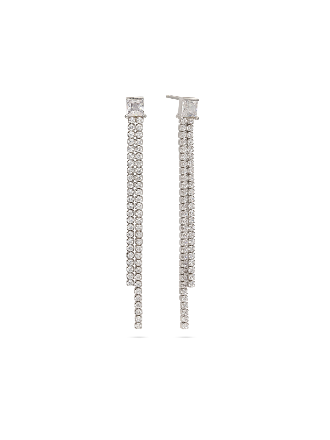 Pendentes em prata 925 com zircónia
