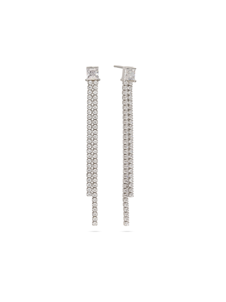 Pendentes em prata 925 com zircónia