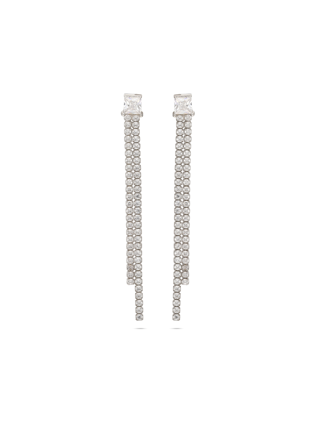 Pendentes em prata 925 com zircónia