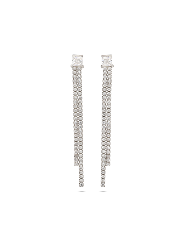 Pendentes em prata 925 com zircónia
