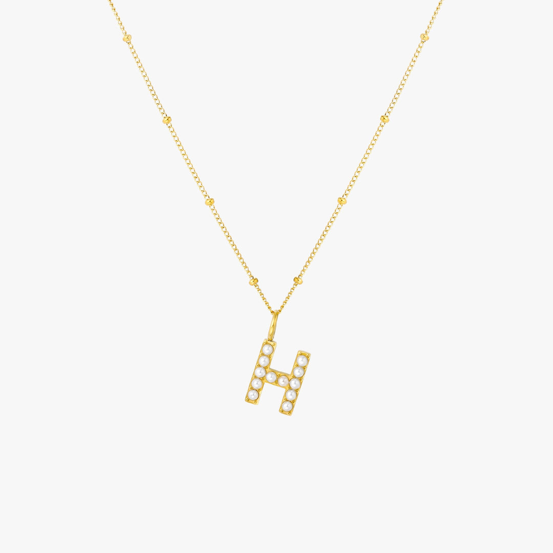 Pearl Initial Necklace