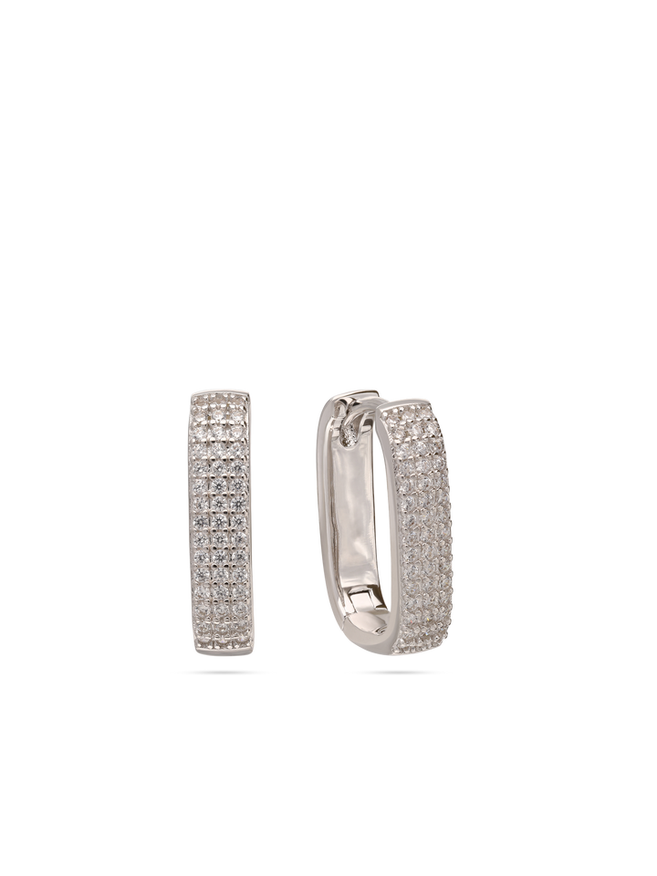 Argolas em prata 925 com zircónias