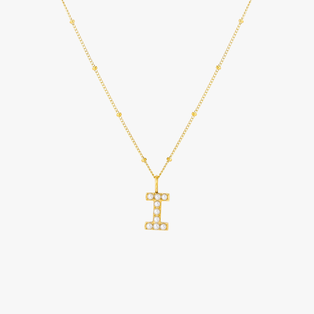 Pearl Initial Necklace