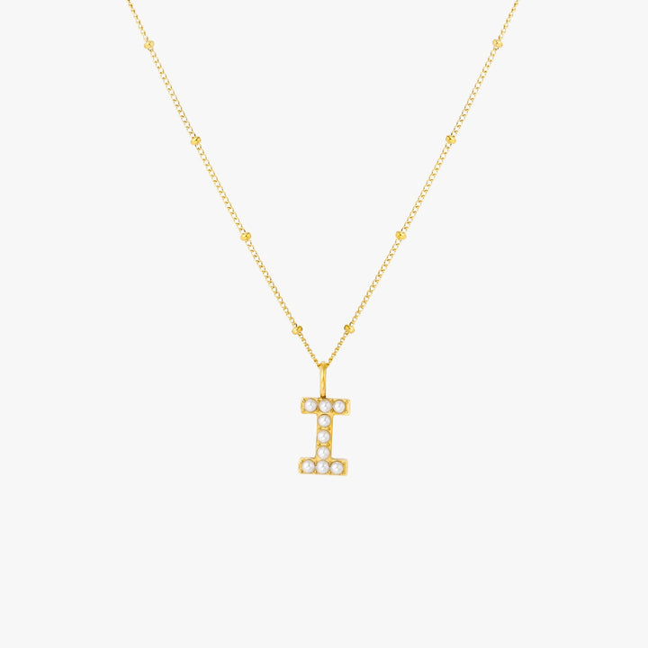 Pearl Initial Necklace