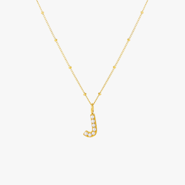 Pearl Initial Necklace