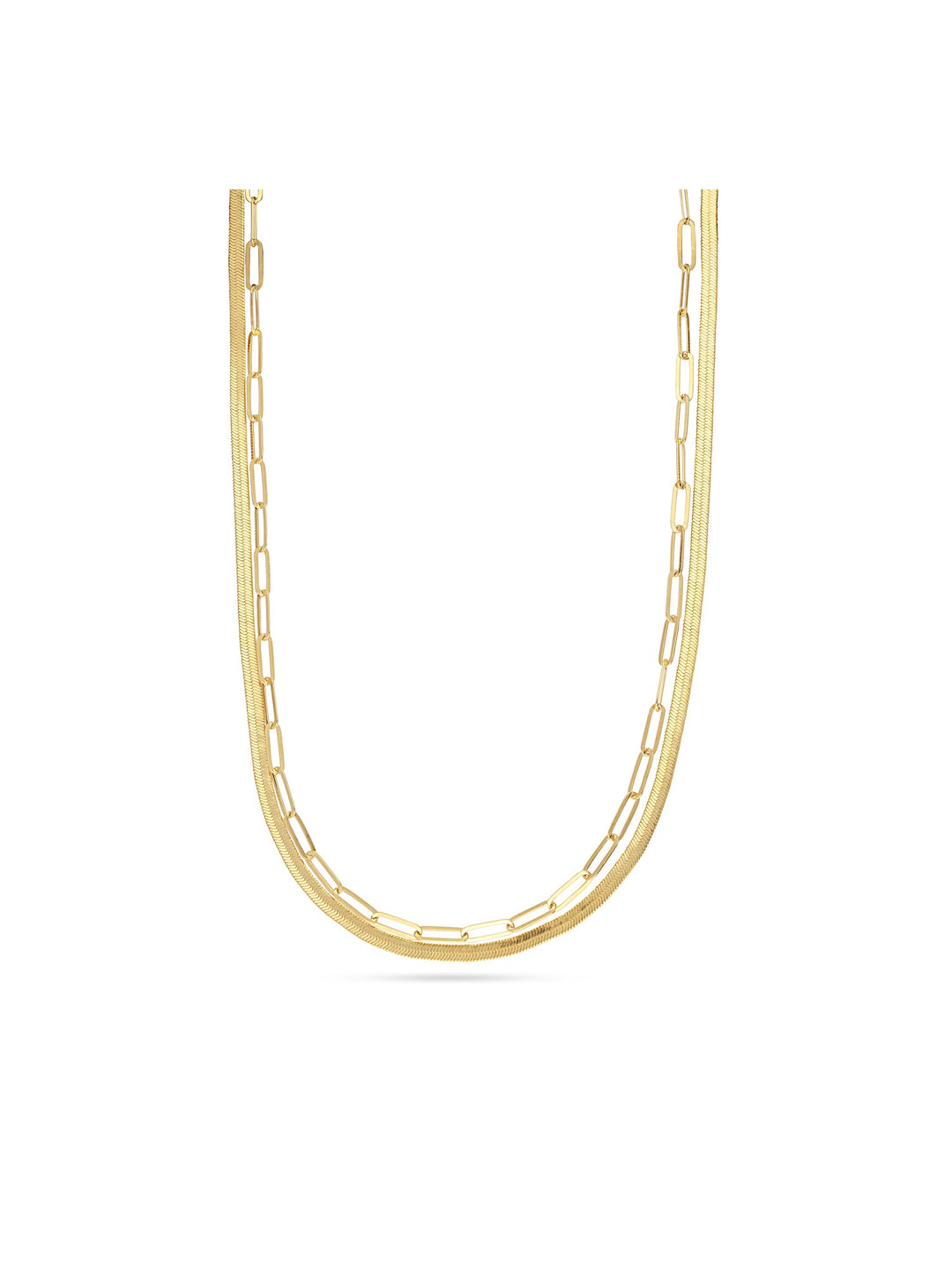 Colar duplo banhado a ouro