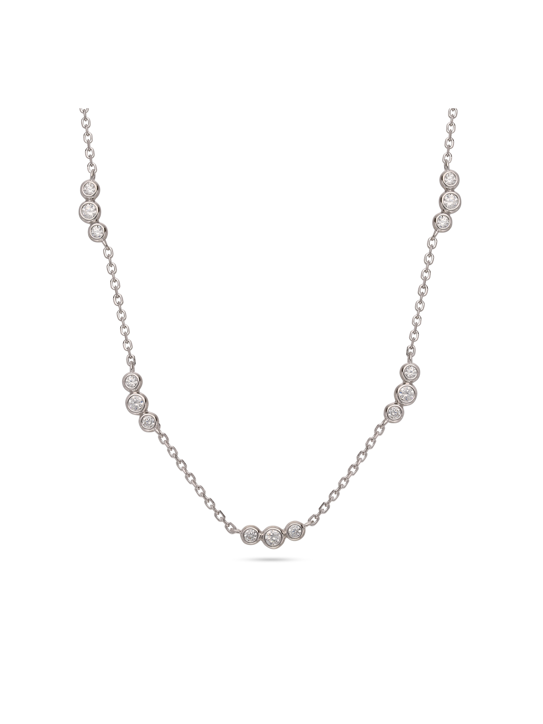 Colar com detalhes em prata 925 com zircónias