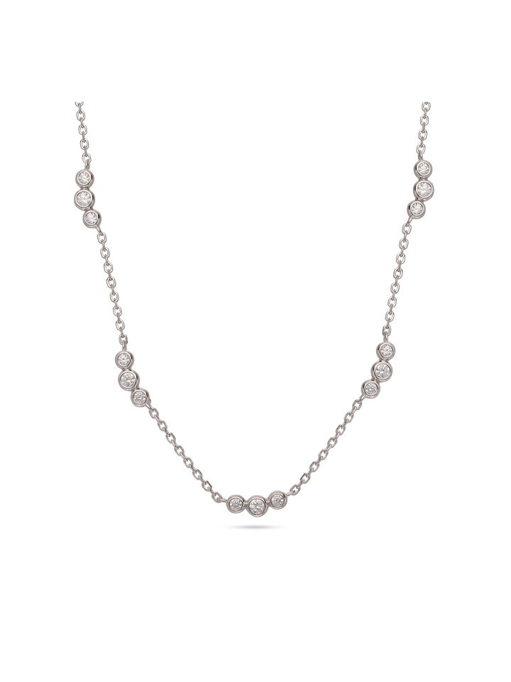 Colar com detalhes em prata 925 com zircónias