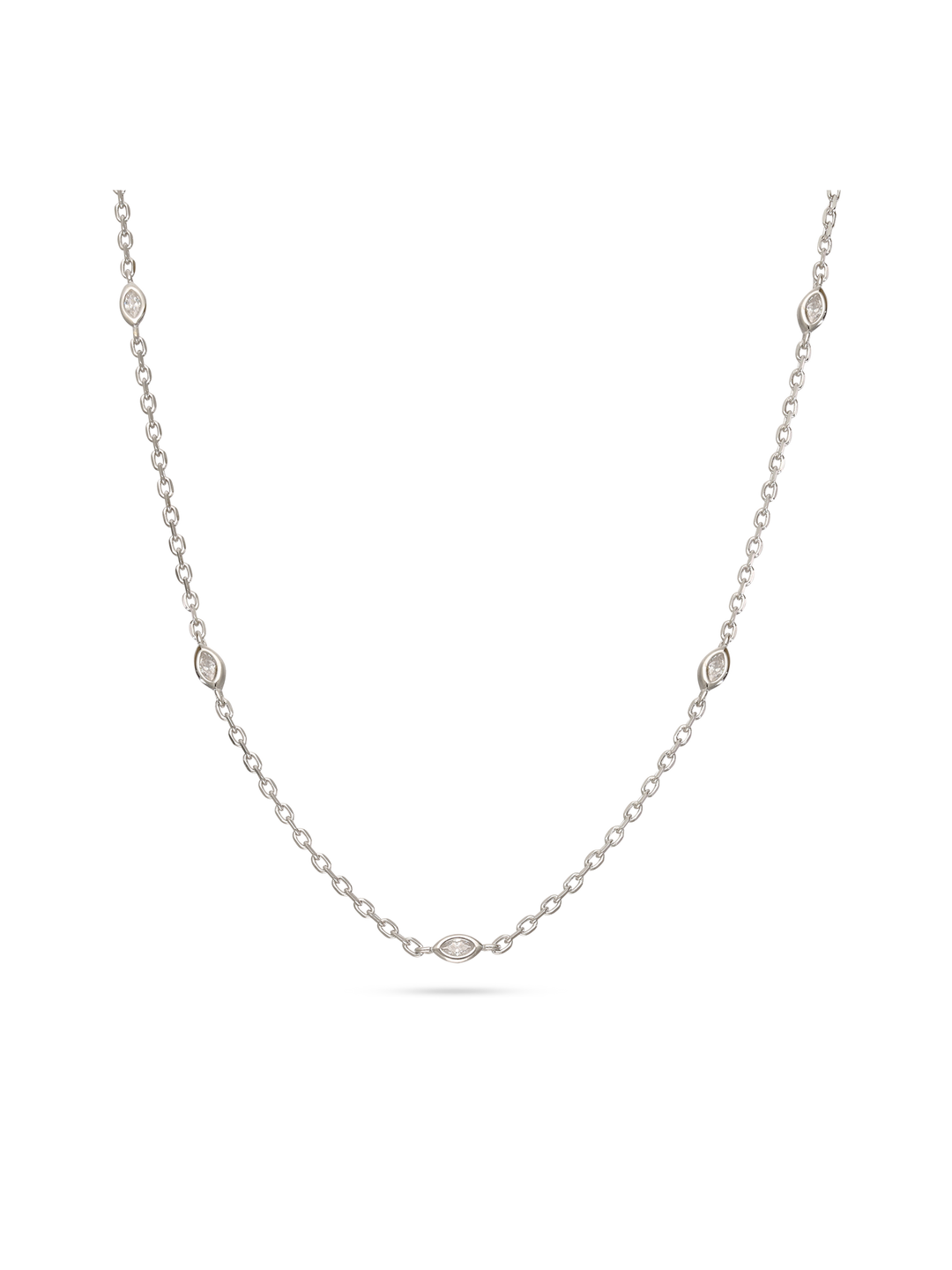 Colar com detalhes em prata 925 com zircónias