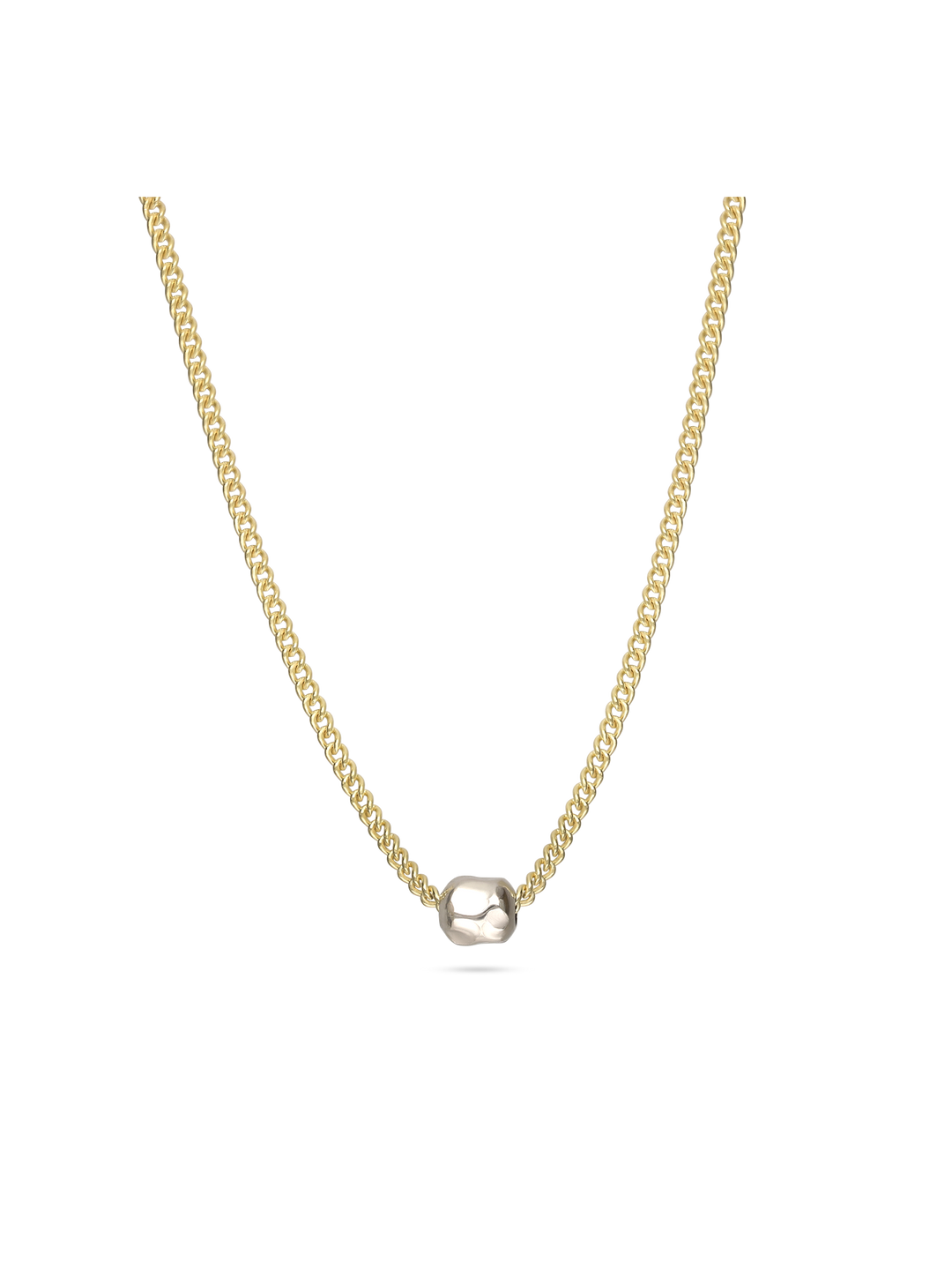 Colar com detalhes em prata 925 e banhado a ouro