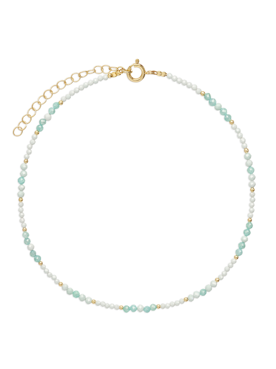 Colar choker banhado a ouro com zircónia verde