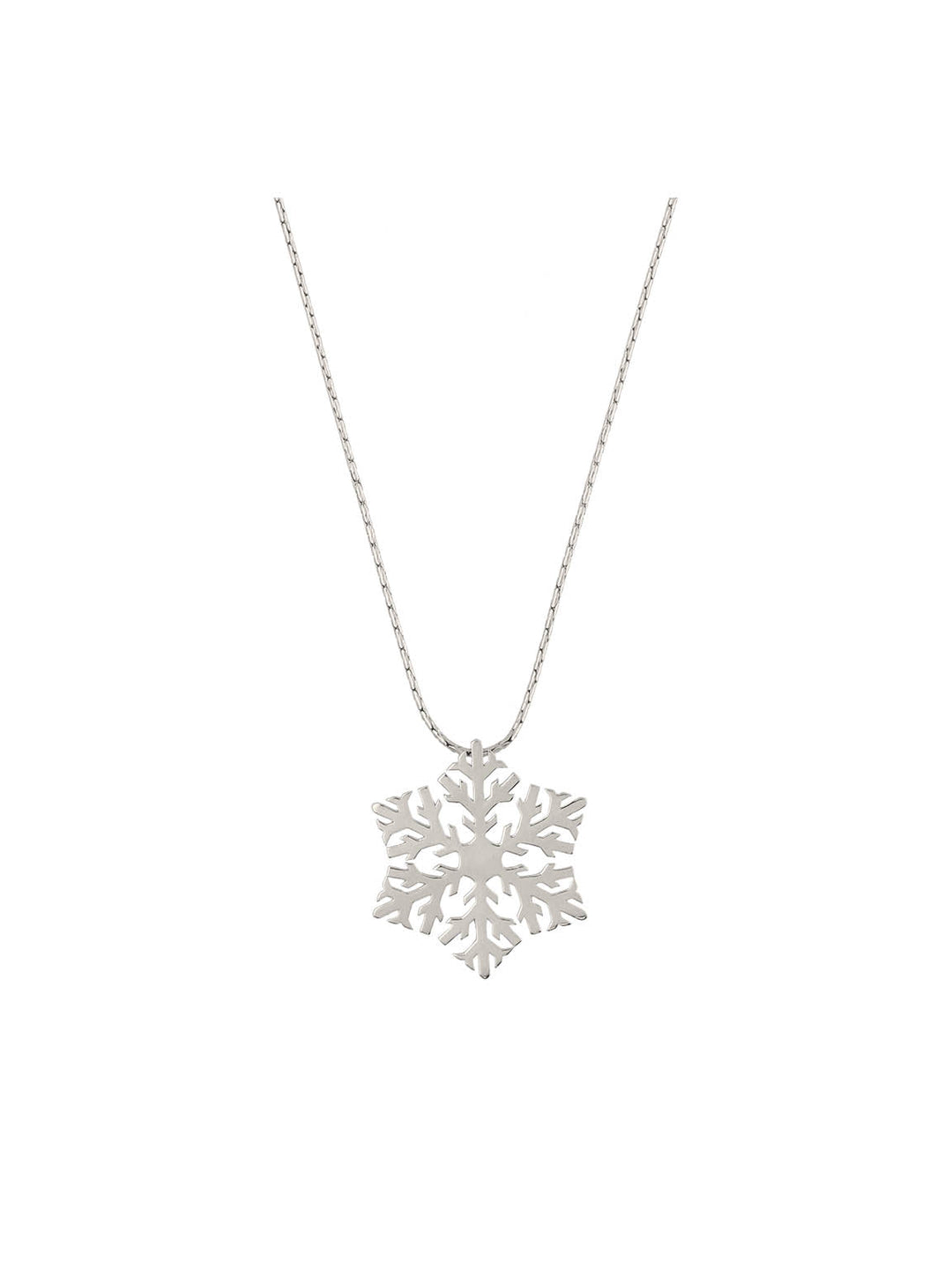Fio com pendente floco de neve em prata 925